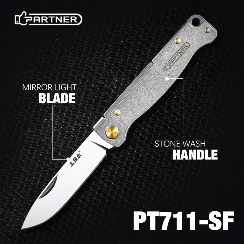 Description Picture 2 of itemPT711/PT721 Pocket Folding Knife 12C27 Steel EDC Survival Outdoor Camping Liner Equipped With Scissors Multifunction Tool2024