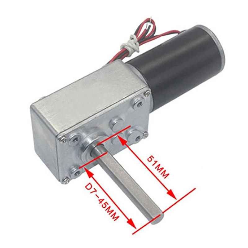 Description Picture 5 of itemDC 12V 24V DC Motor Reduction Motor Self-lock Motor Worm Geared Motors High Torque for Curtain Machine Billboard Home Equipment