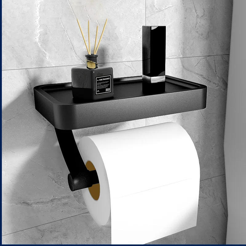 Description Picture 3 of itemToilet Paper Holder Storage Rack Bathroom Wall Roll of Paper Phone Storage Kitchen Towel Placement of seasoning bottles