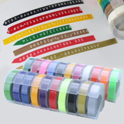2Rolls for Dymo 3D Printer Tape 9mm Label Tape Refill Compatible Motex and Dymo Printer 12965 E101 1610 1880 Label Maker