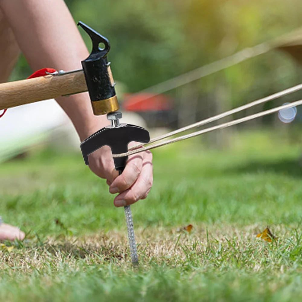 Description Picture 5 of item1/10pcs Tent Stakes Camping Equipment Unbreakable Hexagonal Spiral Tent Pegs Ground Stakes for Garden Camp Patio Hiking Outdoor