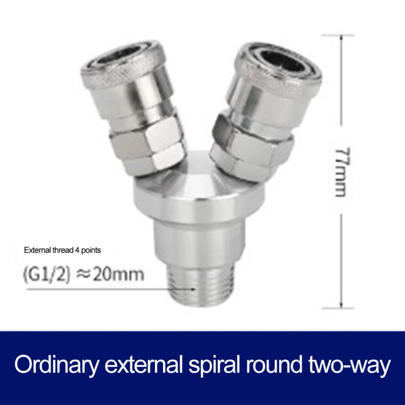 Description Picture 5 of item1pcs Pneumatic C-Type 2-way 3-Way Quick Connector Hose Coupler Fitting Air Compressor Air Pump Diverter Tools Accessories