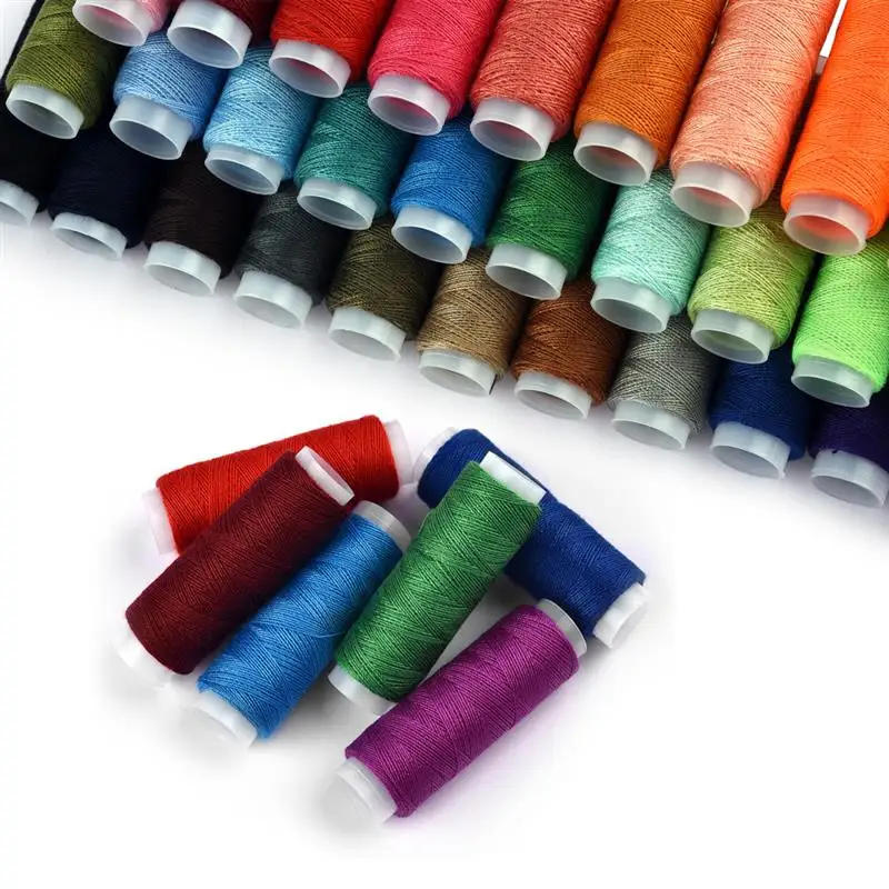Description Picture 5 of item39 Colors Polyester Yarn Sewing Thread Roll Machine Hand Embroidery 150 Meter Each Spool Durable For Home Sewing Kit