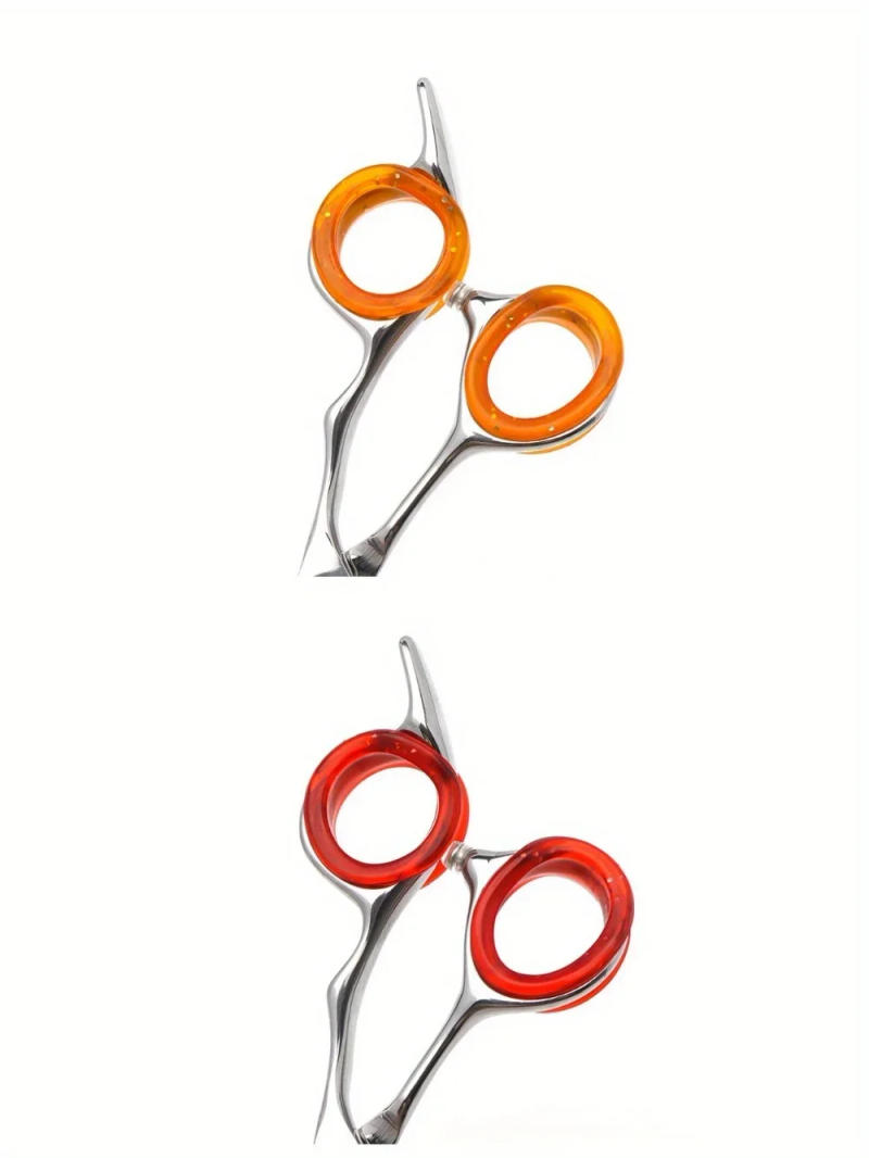 Description Picture 5 of item8Pair Finger Ring Scissors Hairdressing Pet Scissors Multi-color Silicone Ring Various Models Scissors Accessories