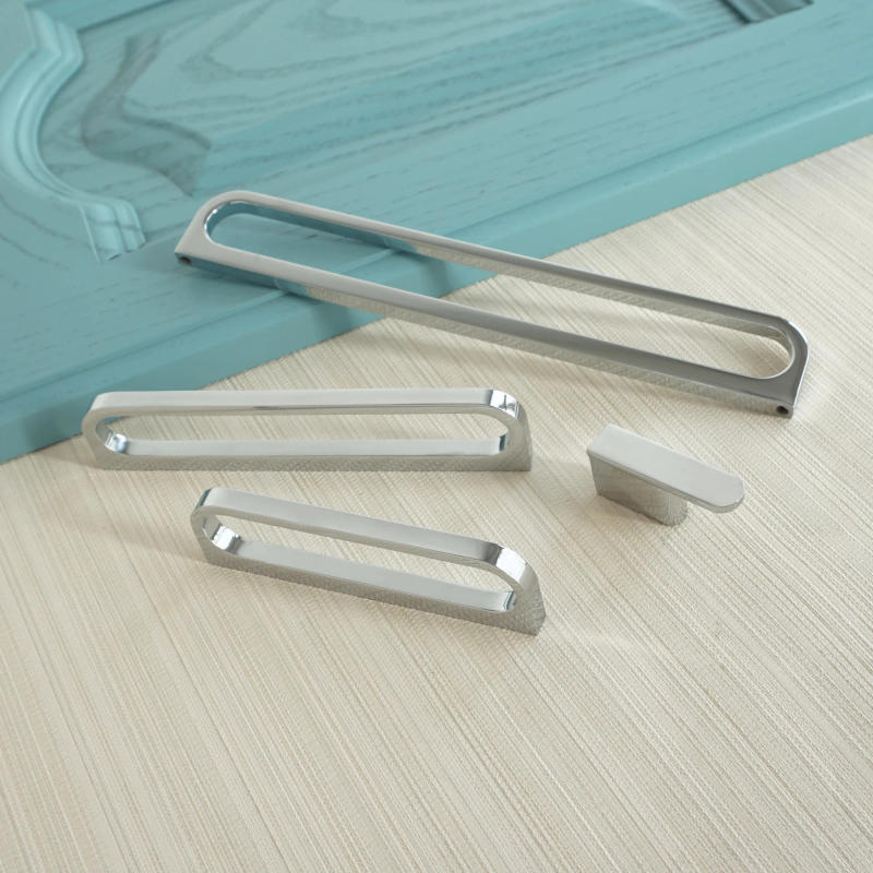 Description Picture 5 of itemBright Chrome Zinc Alloy Furniture Knobs and Handles Modern Simple Wardrobe Pulls Long Kitchen Cabinet Handle Hardware Door Knob