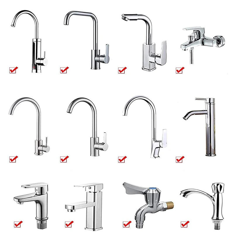 Description Picture 4 of itemAny Rotation Universal Splash Filter Faucet Spray Head Water Outlet Faucet Extender Bubbler Sprayer Kitchen Bathroom Accessories