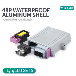 1/5/100 sets 48P ECU electronic control unit control system shell connector circuit board matching Controller Aluminum Box Plug