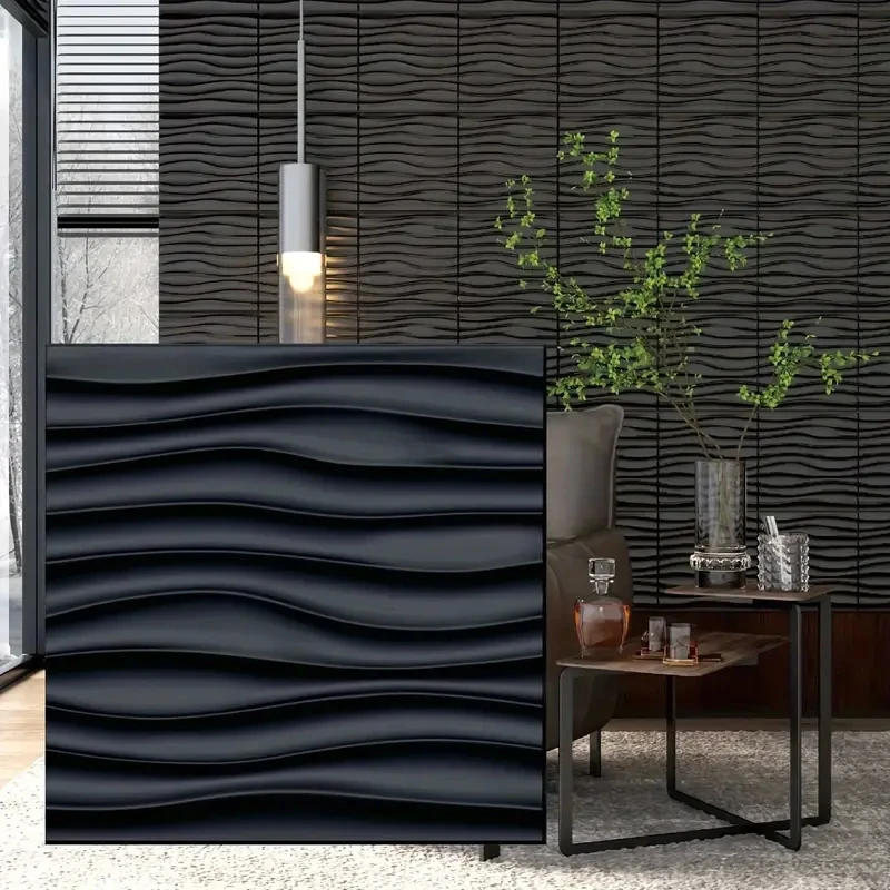 Description Picture 3 of item12/20/30pcs 3D pvc wall panels for indoor wall decoration, for living room hall bedroom hotel office,including tape