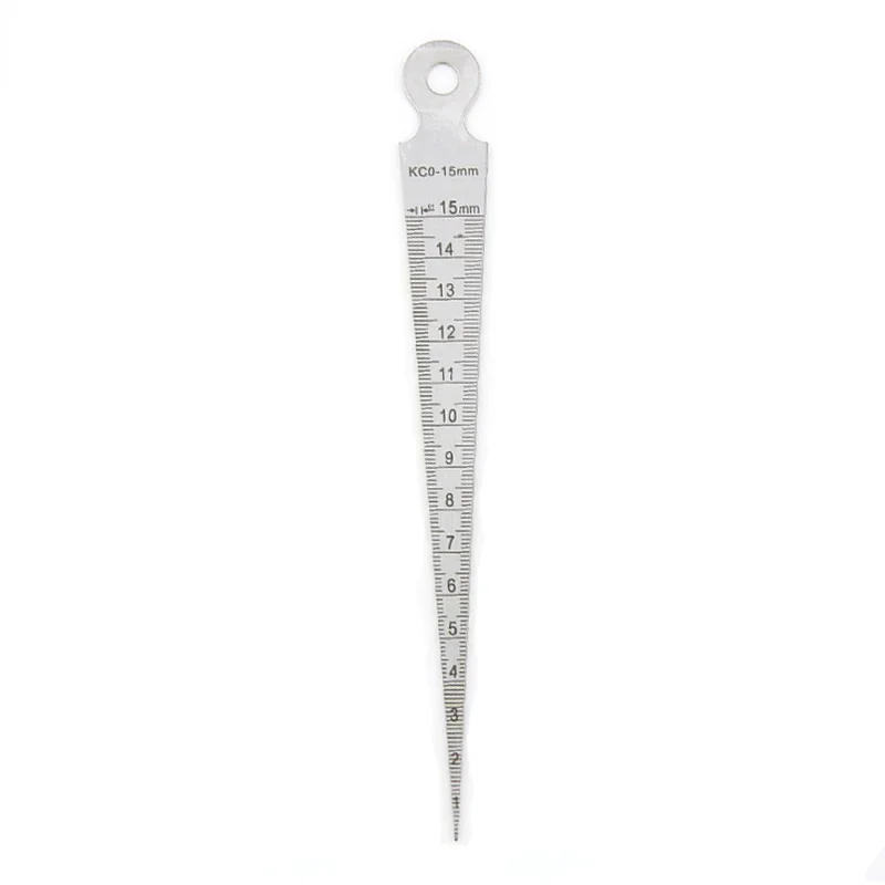 Description Picture 3 of item1-15mm Wedge Feeler Gauges For Measurement Clearance Ruler Gap Ruler Filler Gauge Measuring Probes Thickness Meter Steel Ruler