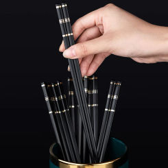 5 Pairs Chinese Japanese Chopsticks Sushi Sticks Korean Chopsticks Reusable Alloy Chop Sticks Kitchen Tableware Tool Accessories