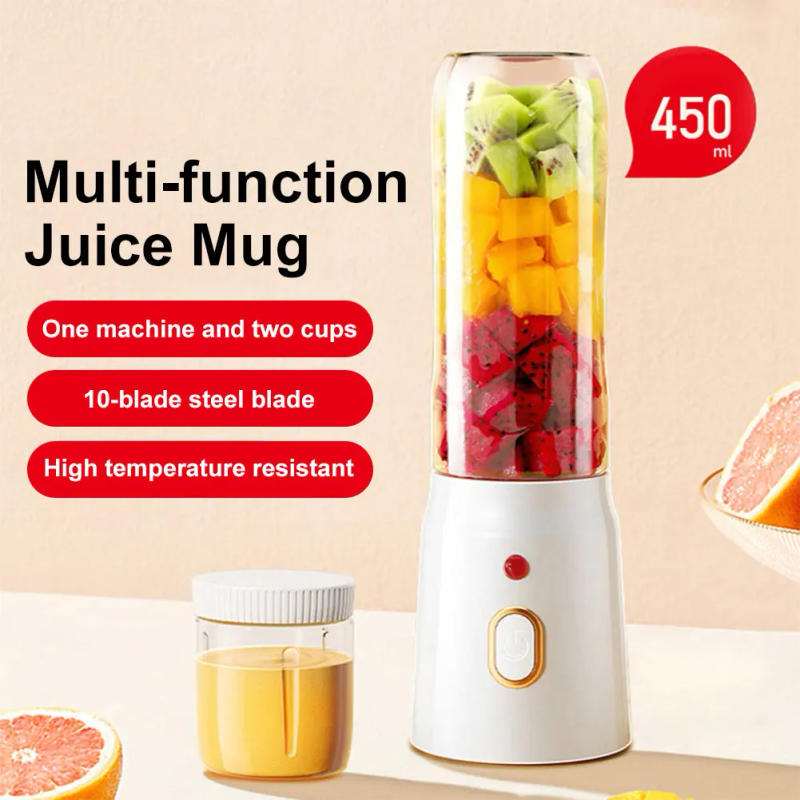 Description Picture 6 of item450ml Auxiliary Food Machine Rechargeable Personal Blender 10 Blades Smoothies Mixer for Juices Shakes Smoothies and Baby Food