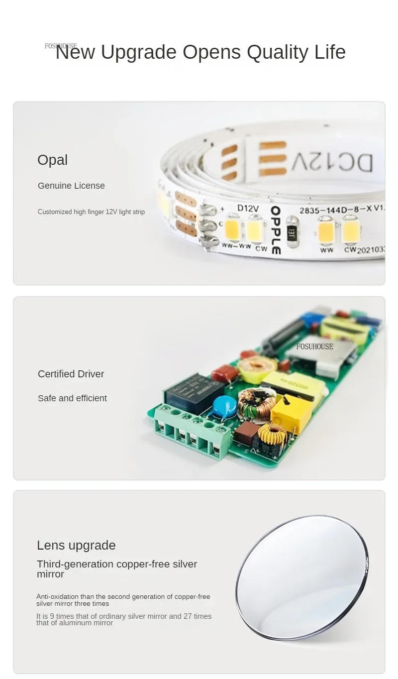 Description Picture 4 of itemLight Luxury Smart Bath Mirrors Special-shaped Bathroom Dressing Mirror Home Bedroom Makeup Mirrors Art Hotel Decorative Mirror