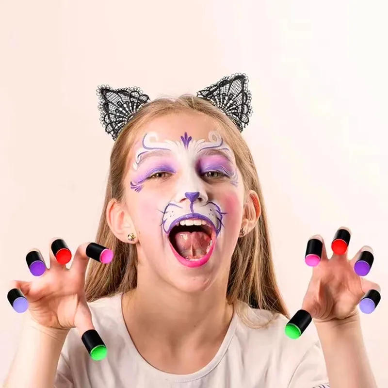 Description Picture 2 of itemSponge Finger Daubers Body Paint Ink Pad Stamping Brush DIY Scrapbooking Drawing Stamping Face Painting Tools