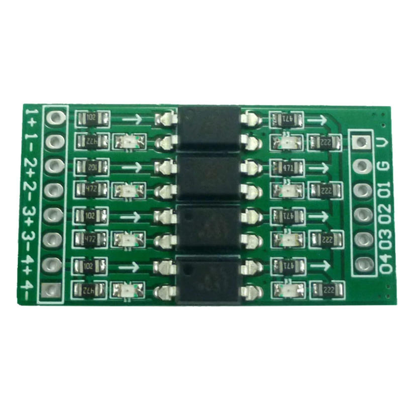 Description Picture 2 of item4CH 3.3V 5V 12V Digital logic level conversion module in PNP/NPN out NPN OUT Optical Isolation Board For PLC Relay LED