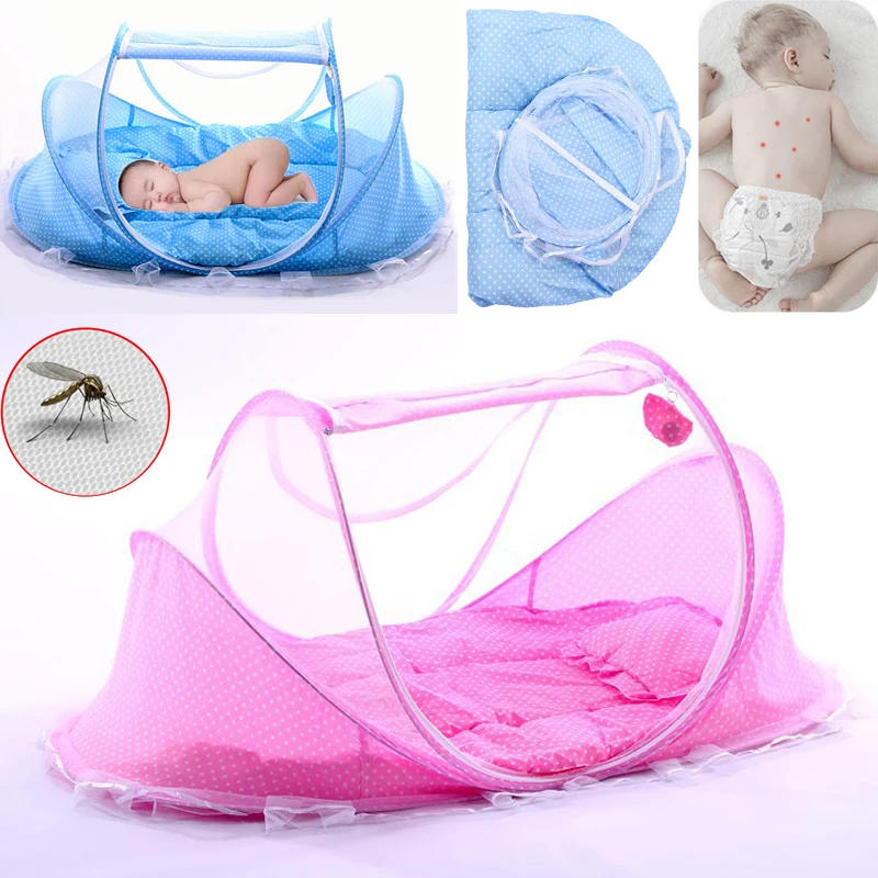 Description Picture 3 of itemMosquito Net for Baby Bed Crib Folding Netting Baby Bed Mosquito Net Mattress Pillow Suit Newborn Cradle Mesh Tent Baby Bedding