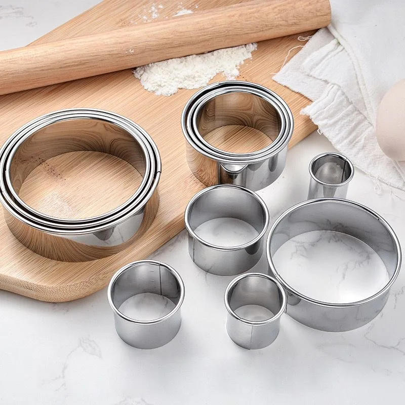 Description Picture 6 of item5Pcs/Set Stainless Steel Round Biscuit Mold Kitchen Pastry Tools Dumpling Skin Cutting Mould DIY Cake Baking Cooking Gadgets