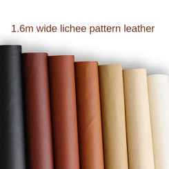 Litchi Pattern Leather Fabric Upholstery Per Meter for Car Interior Bag Chairs Diy Sewing Waterproof Wearable Soft Cloth Plain