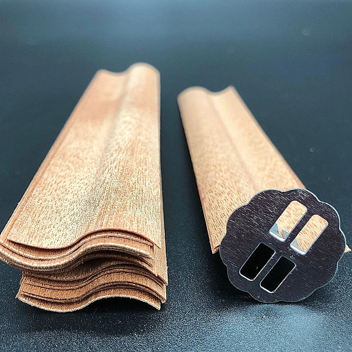 Description Picture 6 of item10pcs/set S-Shape Wooden Candle Wicks Eco-friendly Smokeless Big Flame Wooden Wax Core & Base Clamp DIY Gift Candle Making Kit