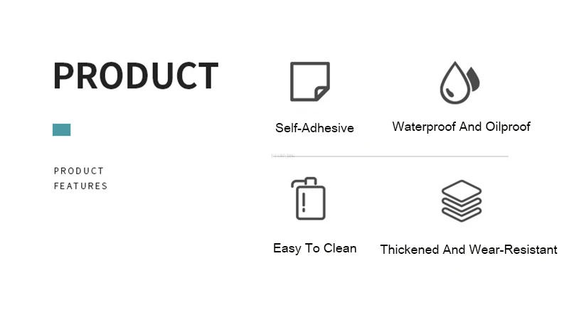 Description Picture 4 of itemThickened PET Wall Stickers Kitchen Self-Adhesive Oil-Proof Stickers Easy To Clean Refurbished Cabinet Wall Stove 3D Wallpaper