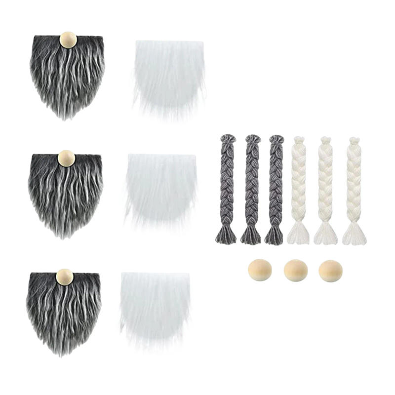 Description Picture 6 of item18Pcs / 3 Pcs Beard Gnome Beards Braids Wooden Ball Set Artificial Gnome Beard Kit for DIY Crafts Art Cosplay Costume