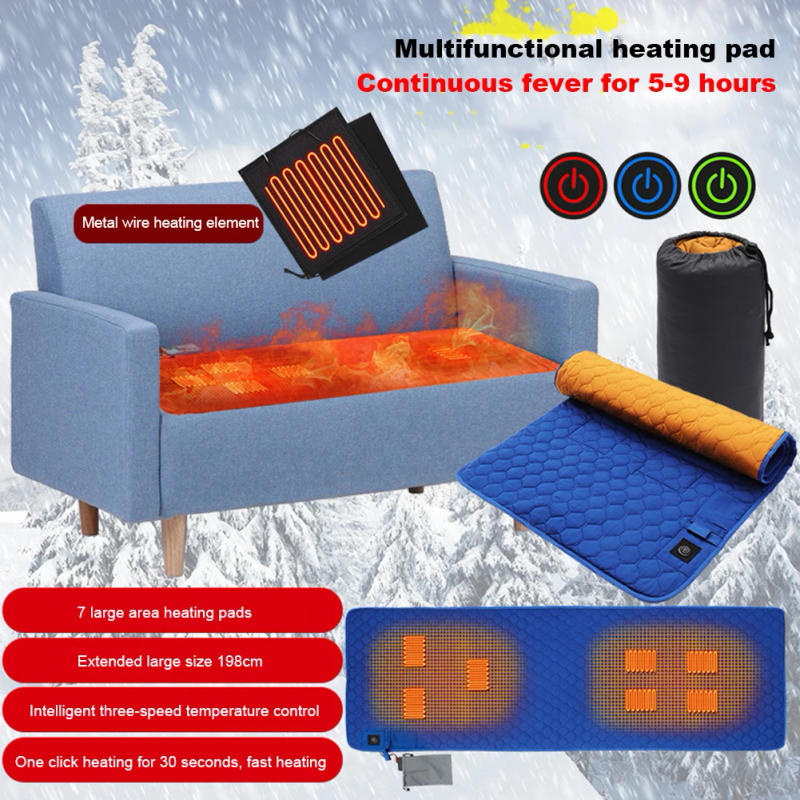 Description Picture 5 of itemUSB Heating Sleeping Mat 3-Level Adjustable Electric Heating Pads Outdoor Camping Tent Sleeping Mattress Thermalpad Foot Warmer