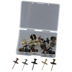 25 Pcs Decorative Double Headed Picture Hangers 5 Colors Nails Picture Hanging Hook Home Office