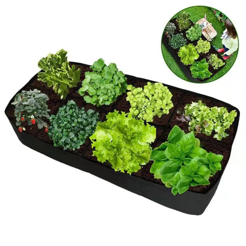 Description Picture 5 of itemGarden Planting Bag Multi-gird Felt Growing Bag Rectangle Planting Nursery Pot Vegetable Tomato Potato Planting Container Plant