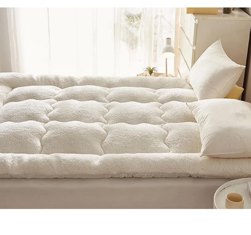 Description Picture 6 of itemLamb cashmere mattress cushion thickened in winter for household use Milk wool bedding cushion for single student dormitory