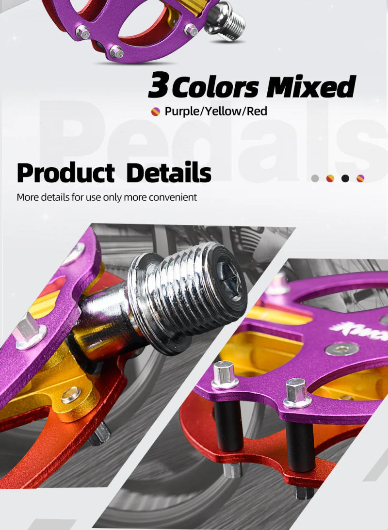 Description Picture 3 of itemKWOK 290g Ultra-Light MTB Pedals 3 Sealed Bearing CNC Machine Aluminum Alloy Bike Bicycle Pedals Road BMX Cycling Bike Part