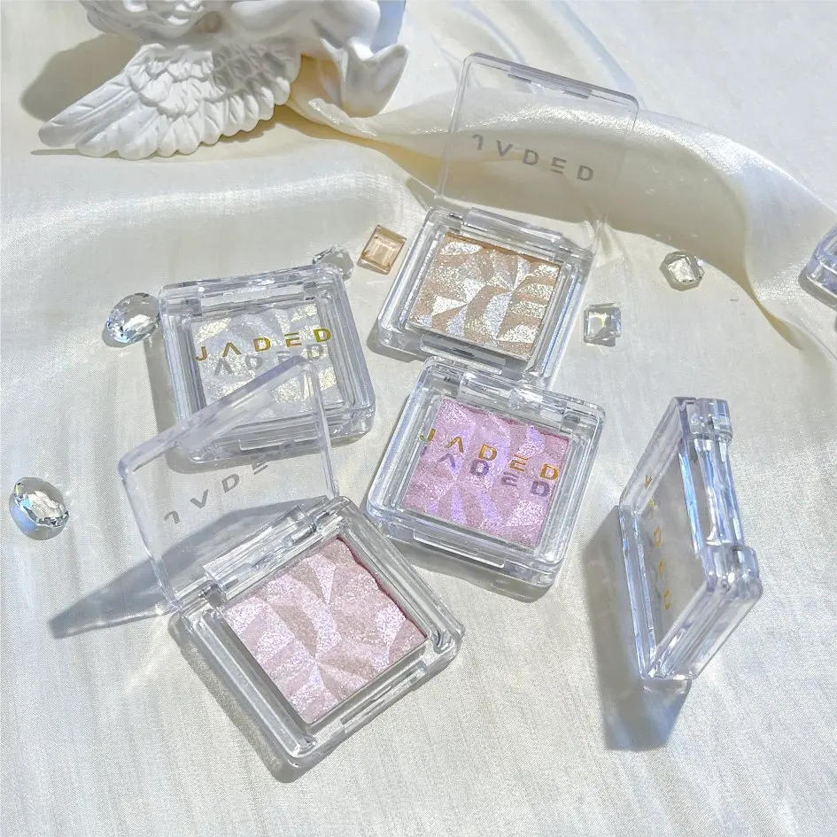 Description Picture 2 of item1PC Monochrome Glitter White Highlighter Makeup Palette Diamond Moonlight Highlight Powder Face Contour Crystal Brighten Makeup