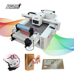 Cheap Desktop UV printer with UV DTF laminator 3 in 1 high-efficient printing wood metal AB film 6090 UV