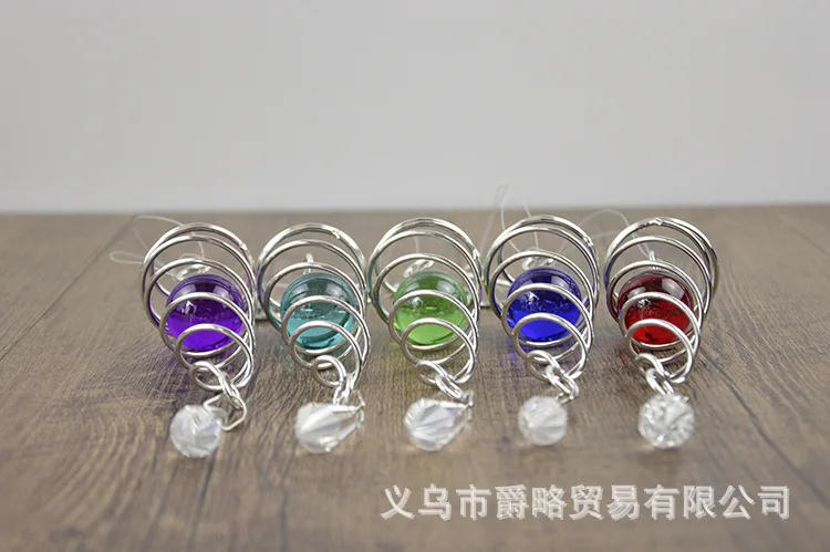 Description Picture 6 of itemRotating Crystal Gazing Spiral Tail Ball Pendant Wind Spinner Tails Hanging Decorative for Spinners Chime Outdoor Garden & Yard