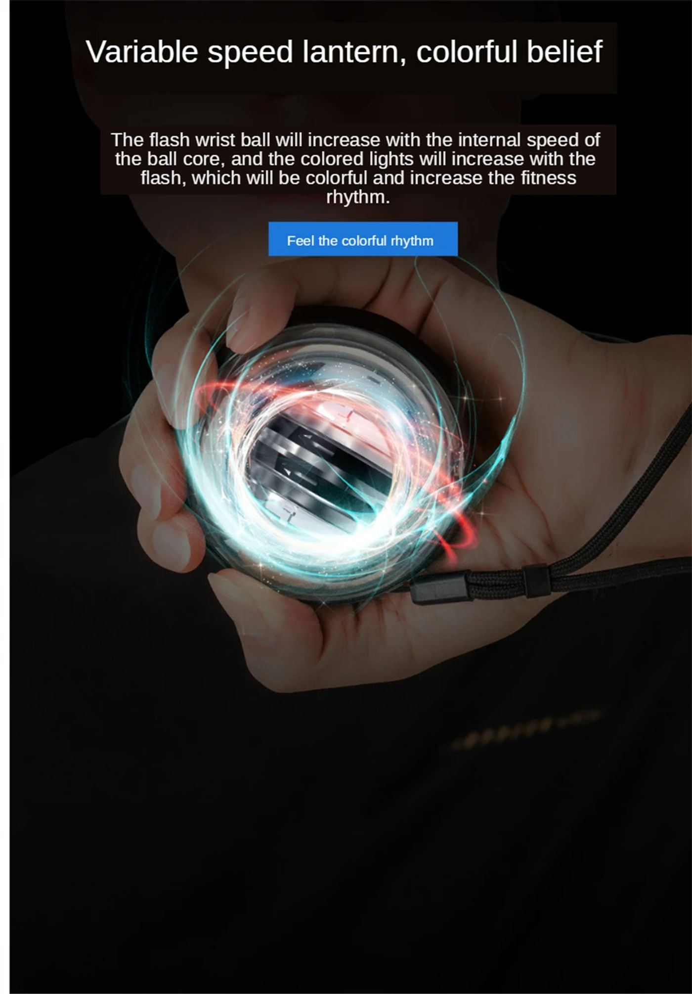Description Picture 3 of itemHand Strengthener Full Metal Power Wrist Ball Forearm Muscle Training Gyroscopic Ball Mute Metal Gym Exerciser