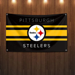 Pittsburgh Steelers Flag Hanging Flags 90x150cm Banner for Room Garage Bar Wall Tapestry Rcing Flag Decorative Flags and Banners