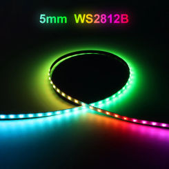 Ultra Narrow 5mm WS2812B RGBIC LED Strip Lights Smart Pixels Individually Addressable Neon Ribbon Tape  Lamp 60/160Leds/m DC5V