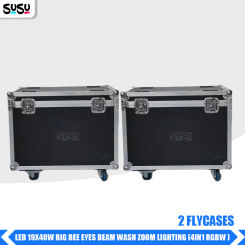 0 Tax 2 Flight Cases For Factory Supply stage lighting 19X40W RGBW  LED big bee eyes zoom moving head wash light For Bar Disco