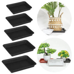 1PC Plastic Heavy Duty Rectangle Flower Pot Indoor Outdoor Plant Saucer Drip Trays Plastic Tray Saucers