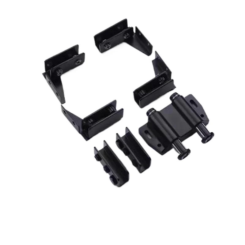 Description Picture 3 of item1set Glass side mounted upper and lower hinge display cabinets ceiling pivot glass door clamp