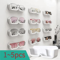 Wall Mounted Glasses Display Cabinet Sunglasses Storage Box Perforated Free Sunglasses Storage Glasses Rack Home Tidying