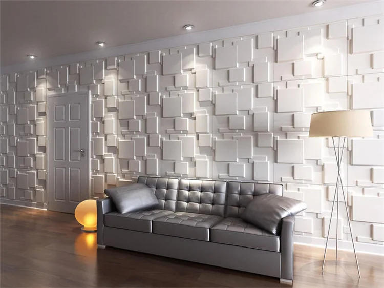 Description Picture 3 of item30x30cm 3D Wall Panel Geometric solid 3d Stone brick Living Room TV Background Decal Tile Mold 3D wall sticker bathroom kitchen