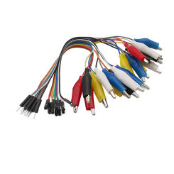 1Set Alligator Clips Crocodile Clamps Electrical DIY Test Leads Male Female Pin Breadboard Jumper Wires Cable 20CM / 30CM