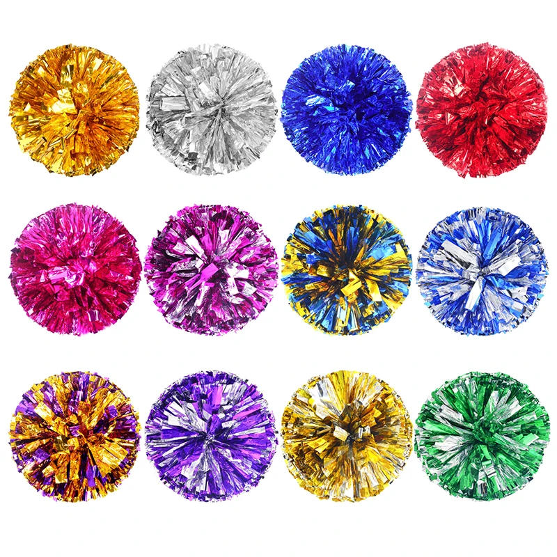 Description Picture 3 of item1Pc Plastic Double Hole Handle Cheerleader Poms Metallic Streamer Club Sport Supplies Dance Party Club Decorator Tools