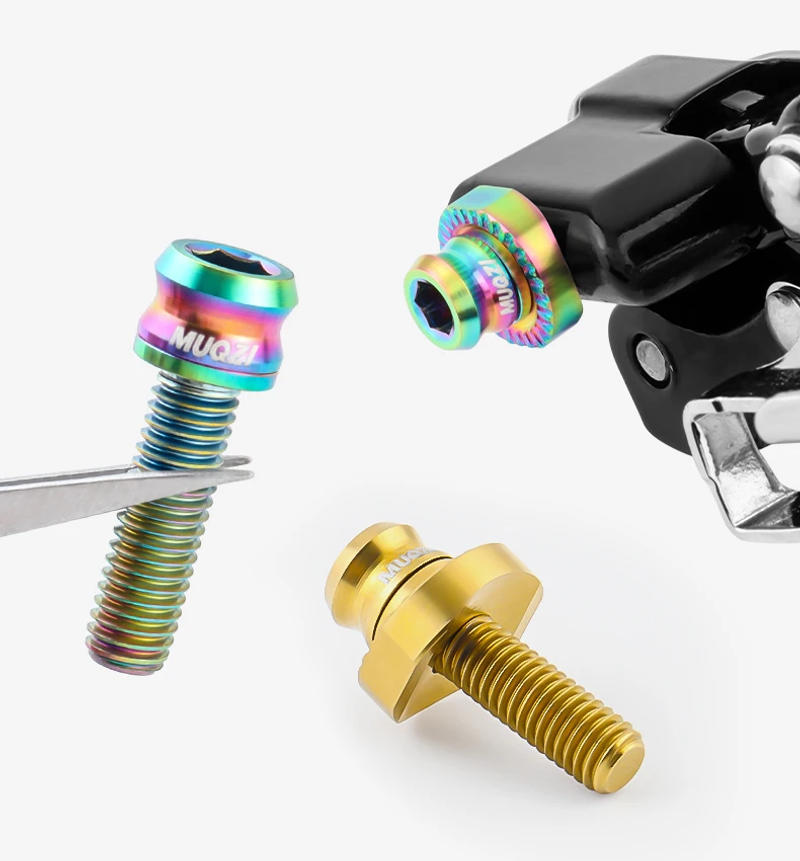 Description Picture 5 of itemMUQZI Titanium Bolts Front Derailleur M5x17mm Ultralight Fixing Screw with Washer Bike Front Shifter Clamp Bolt