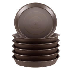 6 Packs Plant Saucer Plant Drip Trays, Plastic Plant Trays Pots, Heavy Duty Pot Drip Trays Indoors Outdoor