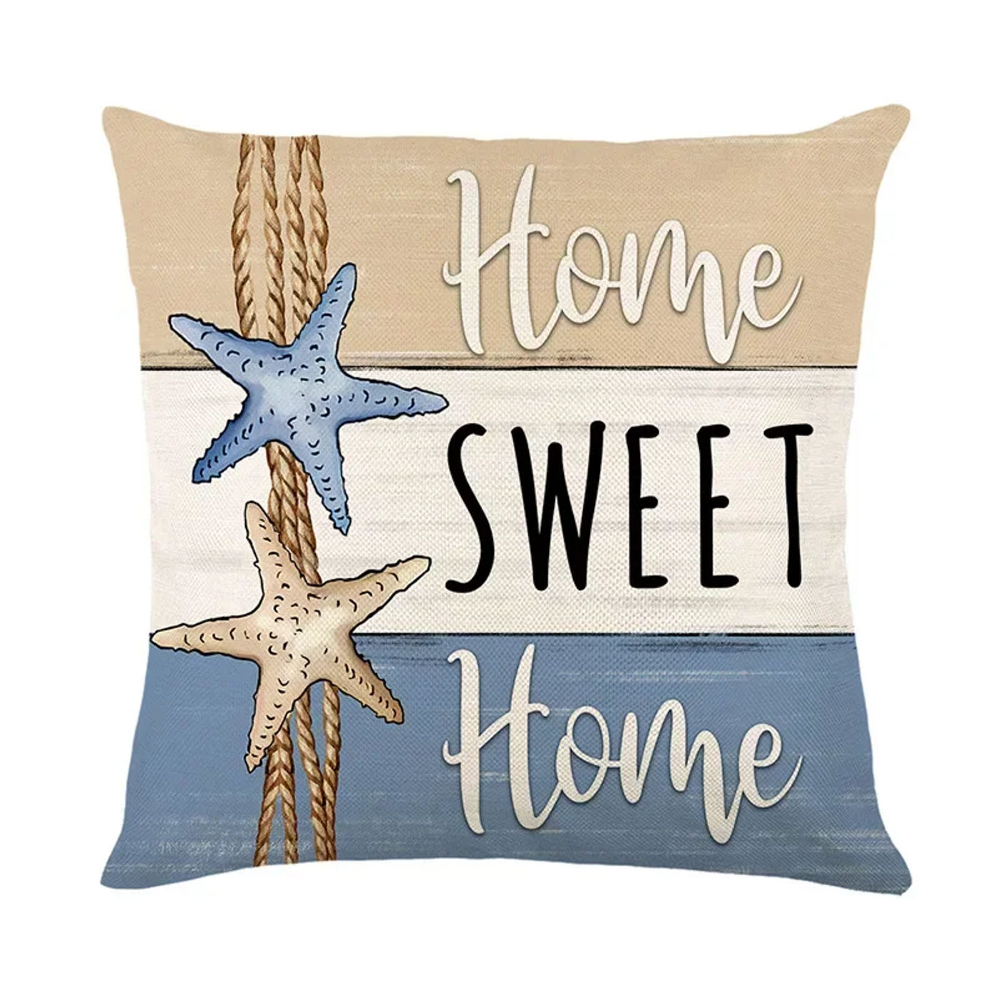 Description Picture 6 of item1PC Printed Pillowcase Ocean Scallop Sofa Cushion Cover Summer Letter Starfish Pillowcase Living Room Bedroom Pillow Case