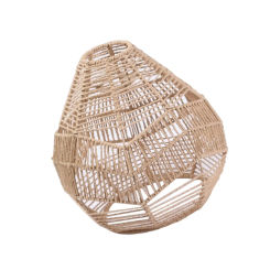 Handwoven Lamp Shade Hanging Light Fixture Cover for Hotel Cafe Decoration
