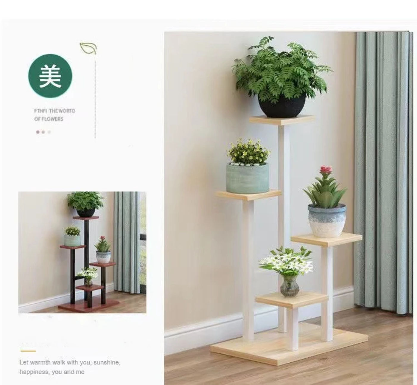 Description Picture 5 of itemPlant Stand Multiple Flower Pot Holder Shelves Planter Rack Storage Organizer Display For Indoor  Home Garden Decoration