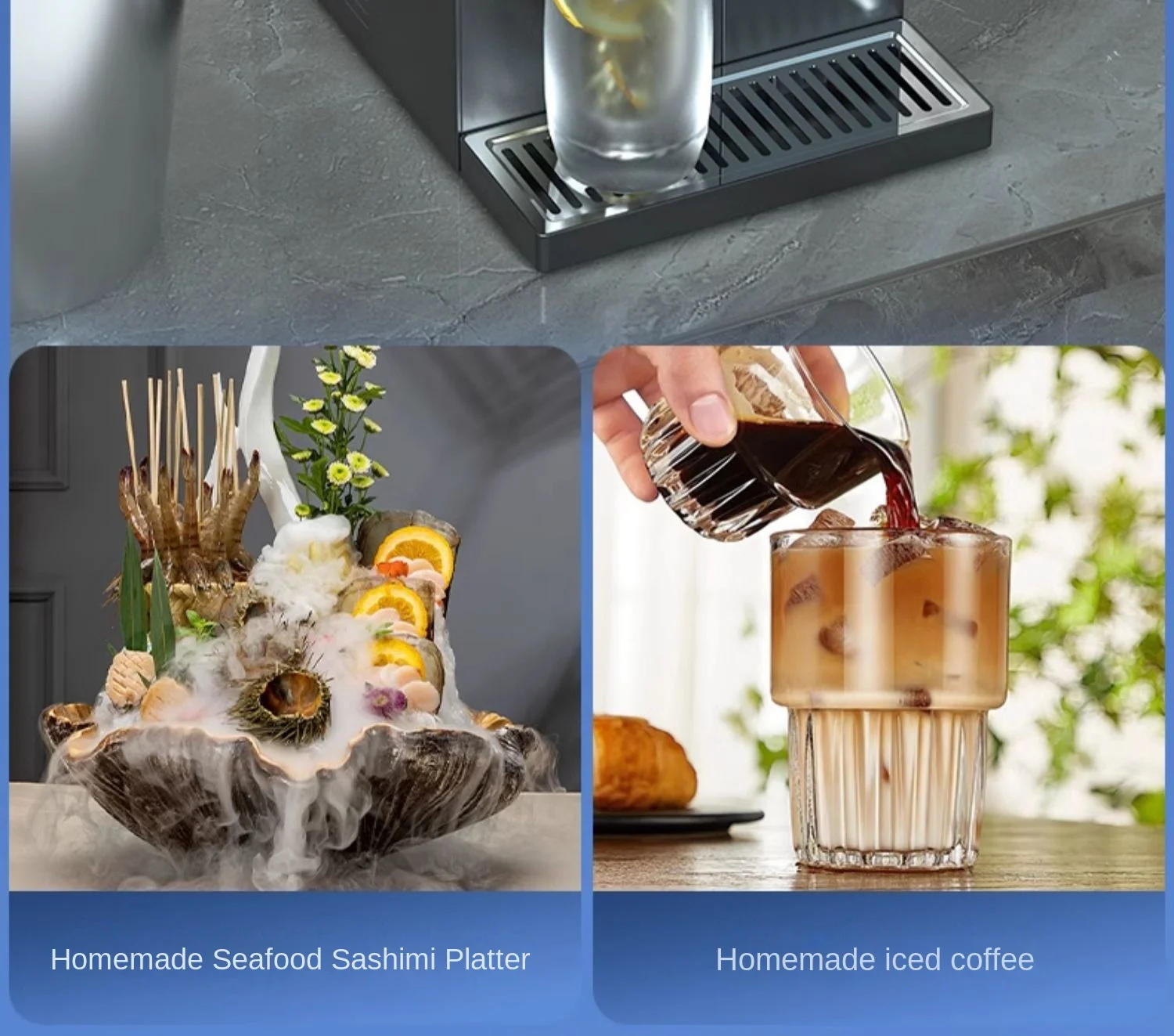 Description Picture 6 of itemIce Maker Household Instant Heating Refrigeration Integrated Machine Direct Drinking Water Dispenser Automatic Solid Ice  Small