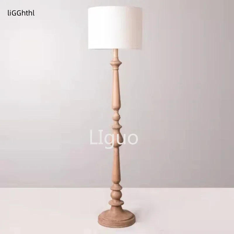 Description Picture 6 of itemRetro Solid Wood 3 Color LED Floor Lamp Designer Chinese Creative Simple Family Living Room Floor Lamp
