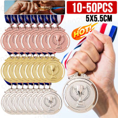 10-50pcs Gold Silver Bronze Award Medal Winner Reward Football Competition Prizes Award Medal For Souvenir Gift Sport Kids Toys